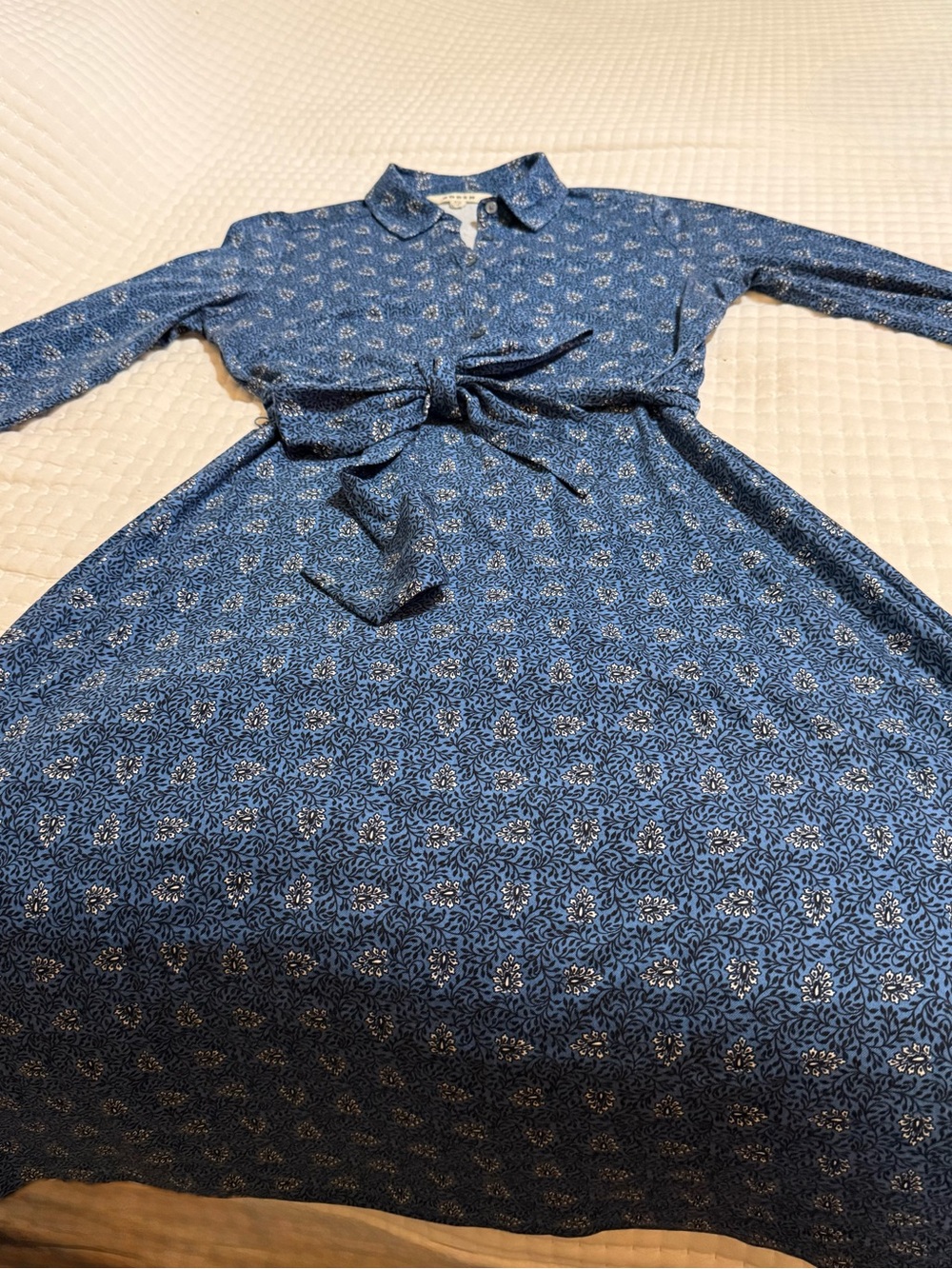 Boden Laura Jersey Midi Shirt Dress with Waist Tie - Picture 4 of 10
